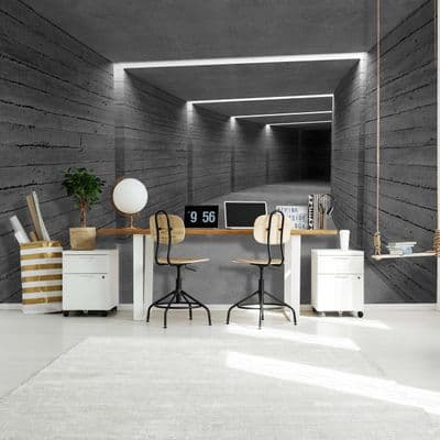 Wallpaper Mural concrete tunnel Easy to Install 368x254cm