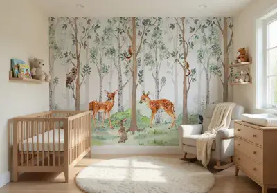 Wallpaper Mural Forest animals Easy to Install