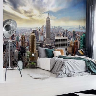 Wallpaper Mural New York City - blue sky