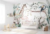 Nursery forest animals wall mural wallpaper | Buy it now