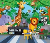 Jungle Wild animals wall mural wallpapers | UK Online Store