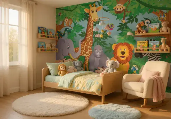 Jungle Wild animals wall mural wallpapers | UK Online Store