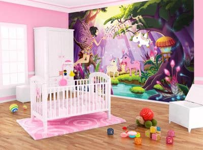 Wallpaper wall mural Fairies and Unicorns