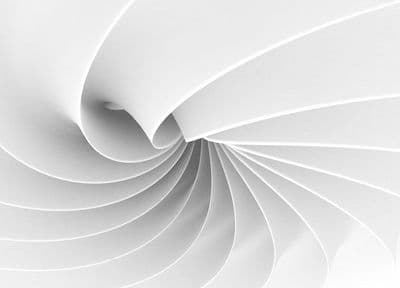 White Swirls Abstract Paper Photo Wallpaper 254x183 cm