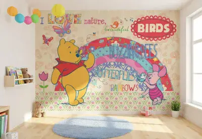 Winnie The Pooh Disney Wall Mural Wallpaper For Nursery
