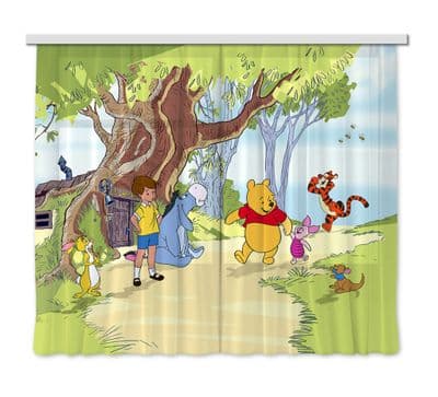 Winnie The Pooh Pair of ready made CURTAINS 180x160cm Disney