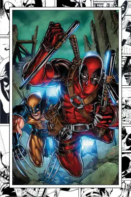 Wolverine and Deadpool Poster 61x91,5cm for teen bedroom Marvel Comics