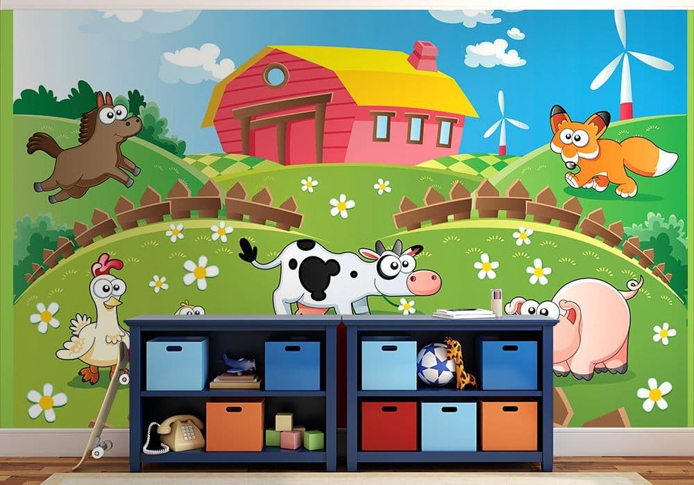 Animals farm wallpaper murals by Homewallmurals