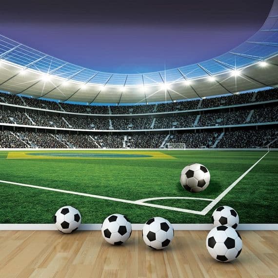 Football Stadium wall mural for boys room | Homewallmurals