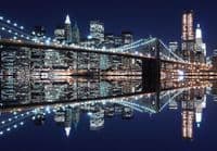 New York Brooklyn Bridge lights wallpaper murals by Homewallmurals
