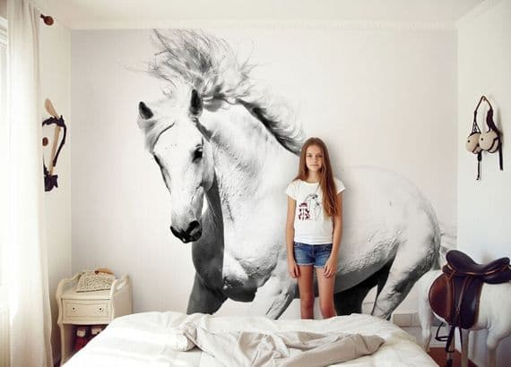 White horse mustang wallpaper murals by Homewallmurals