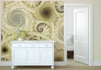 Yellow Spirals & Swirls giant wall murals | Allwallpapers