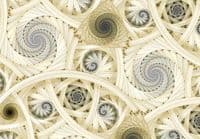 Yellow Spirals & Swirls giant wall murals | Allwallpapers