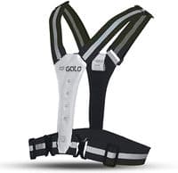 Gato Led Safer Sport Gilet Rosa Con Luci LED – 4 LED Bianchi Anteriori E 4 Rossi Posteriori, Fascia Elastica Riflettente, Batterie CR2032 Sostituibili. Taglia Unica Regolabile Da XXS A XXL.