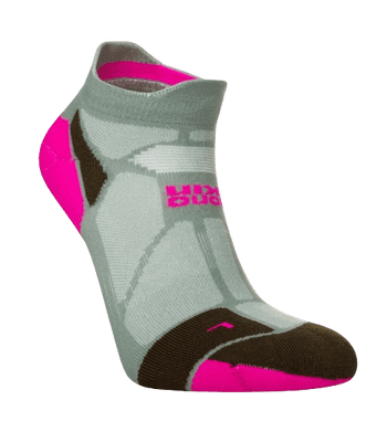 Hilly Marathon Fresh Unisex Socklet (Sage/Fluo Pink)