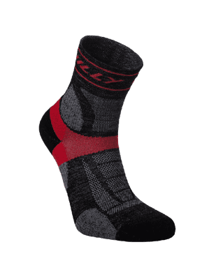 Hilly Trail Unisex Anklet (Black/Red)