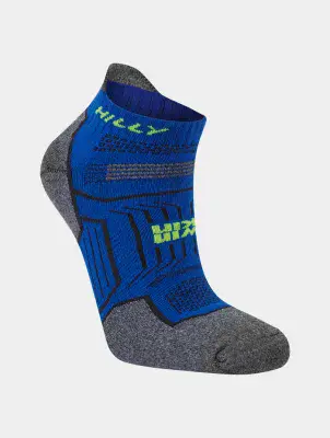 Hilly Twinskin Unisex Socklet (Cobalt/ Grey Marl)