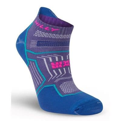 Hilly Twinskin Unisex Socklet (Grape/Blue)