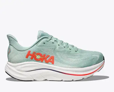Hoka Clifton 10 (Sage /Neon Flame)
