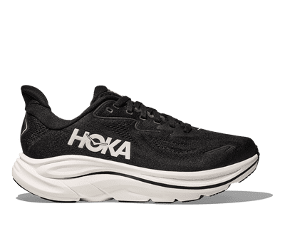 Hoka Clifton 10 WIDE FIT (Black/White)
