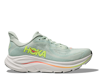 Hoka Clifton 10 WIDE FIT (SEA GLASS / NEON FLAME)RRP£140
