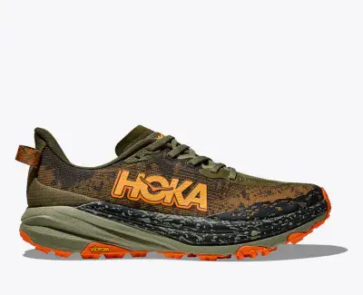 Hoka Speedgoat 6 (Antique olive/Squash)