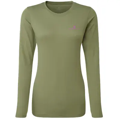 Ronhill Women's L/S Tee (Woodland/Thistle) RRP £30.00