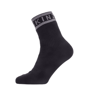 Sealskinz Mautby - Waterproof Warm Weather Ankle Length Sock with Hydrostop (Black Grey)