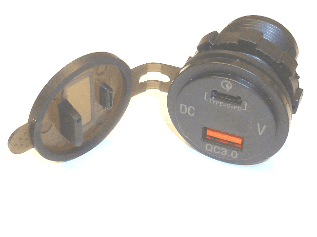 DAS VOLT 12/24v USB Fast Charge USB Socket Voltmeter Type C ALT/DV-EL ...