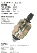 12V DIESEL STOP VALVE -SOLENOID  ALT/34-015-1EA-107