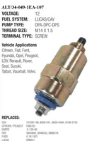12V  DIESEL STOP VALVE -SOLENOID  ALT/34-049-1EA-107
