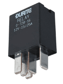12V Micro Change Over Relay with Resistor - 15/25A-0-728-16