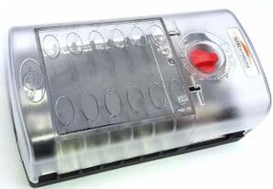 12way Power distribution fusebox with twin positive busbars and neg bus. ALT/FH5026B-09