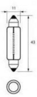 276 24V 15W FESTOON 15x43mm   7-002-76-276-67