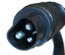 3 Pin Plastic Non-Reversable Plug - 6V-24V  ALT/PLG2428-1-11