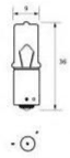 433E 24V 21W BAY9S OSP HALOGEN-7-004-33E