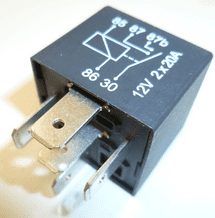 5 Pin automotive type 12 volt 2 X 20A  relay ALT/RY279495-1-09