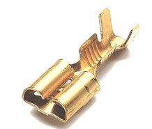 6.35mm female non-insulated spade terminal  WITH locking barb  ALT-T92-01