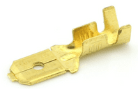 6.35mm male non-insulated spade terminal  WITHOUT locking barb