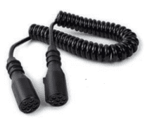 7 core COILED elastomeric cable fitted  with 2 x 24N connectors   ALT/EC706-1-01<br><br>
