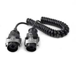 7 core COILED elastomeric cable fitted  with 2 x EBS connectors   ALT/EC708-1-01<br><br>