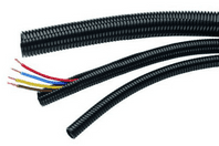 ABB Conduit sleeving (Split Convoluted)  BLACK (nylon)    Range covers Int dia  4.5mm - 52mm