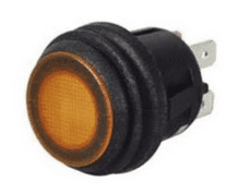Amber LED Push/Push On/Off Switch - 24V 0-690-60
