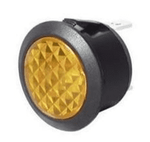 Amber LED Warning Light for 20mm diameter Panel Hole - 12/24V-0-607-40