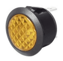 Amber LED Warning Light for 20mm diameter Panel Hole - 12/24V-4-607-46