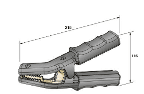 ANGLED JUMP LEAD CROC CLIPS *SOLID CAST BRASS* 1500 Amp peak-1000 Amp cont. rating    ALT/JLC4814332