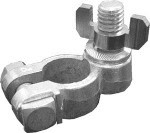 Battery terminal with M10 stud fitted with wing nut fixing    ALT/BT5
