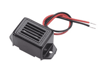 Black 9-15 volt sounder / buzzer with flying leads   ALT/518003-1-100