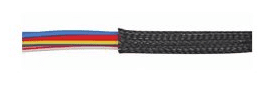 Black Expandable Braid Sleeving - 6 4mm x 10m-0-325-07