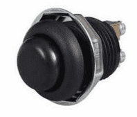 Black Momentary On Push Switch - 12.5A at 12V-0-485-00